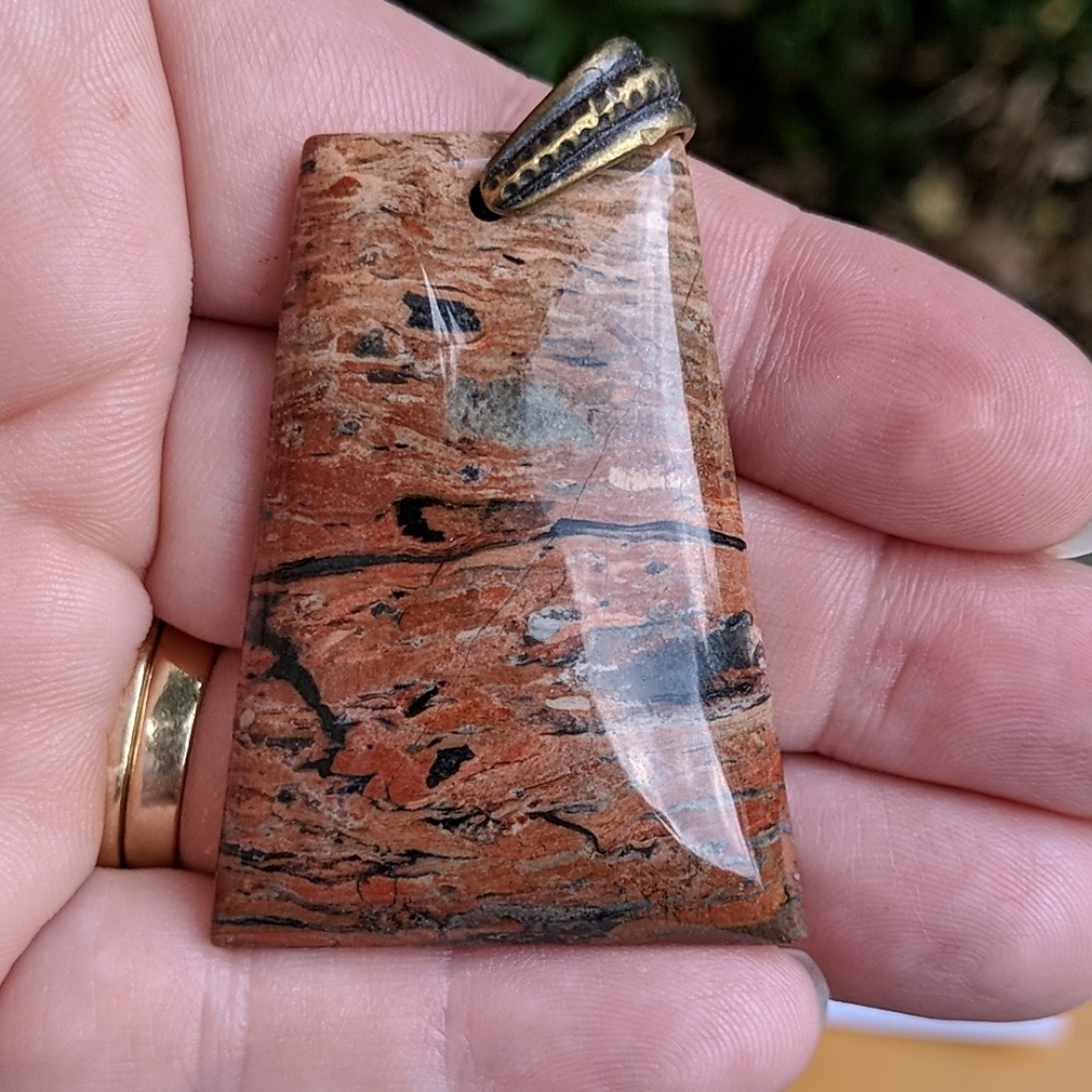 Brecciated Jasper Natural Stone Pendant